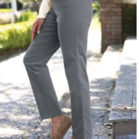 THE LIMITED Grey Sleek Mid Rise Straight Leg Dress Pants Size 4 - Picture 1 of 9